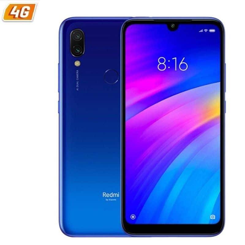 SMARTPHONE MÓVIL XIAOMI REDMI 7 BLUE - 6.26'/15.9CM - OC 1.8GHZ - 2GB RAM - 16GB - CAM 12+2/8 MP - 4G - DUAL SIM - BAT 4000MAH - ANDROID